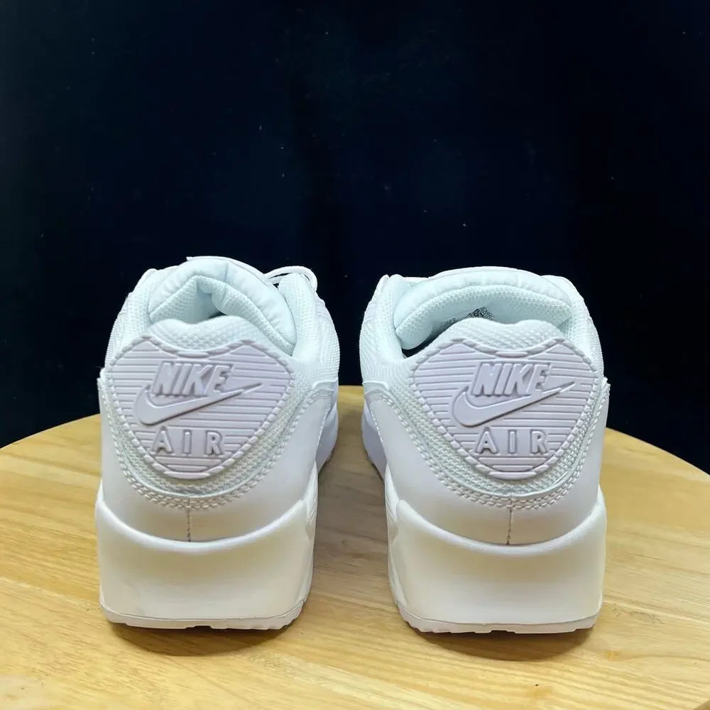 Nike Air Max 90 Triple White/White-Wolf Grey Men's Running Shoe CN8490-100 Sz 8